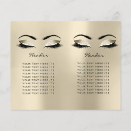 Champaigne Glitter Makeup Öga Lash Prices-bipackse Flygblad