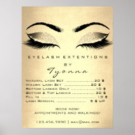 Champaigne Guld Makeup Artist Öga bryter priserna Poster