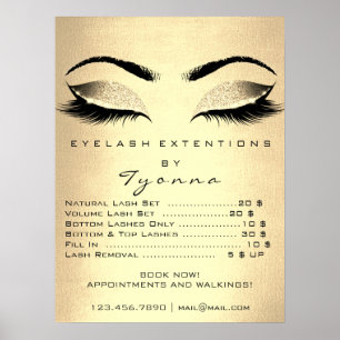 Champaigne Guld Makeup Artist Öga bryter priserna Poster