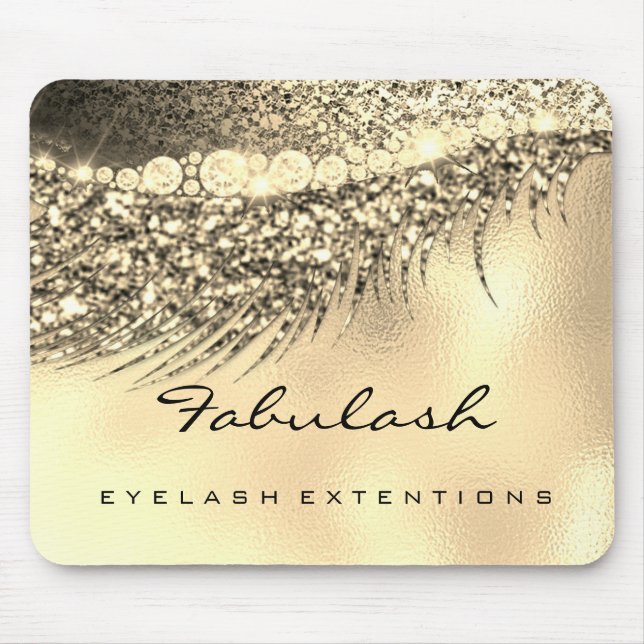 Champaigne Lux Guld Glitter Beauty Lash Namn Musmatta (Framsidan)
