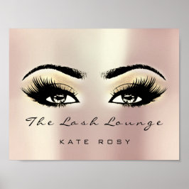 Champaigne Namn Makeup Artist Beauty Studio Lash Poster