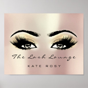 Champaigne Namn Makeup Artist Beauty Studio Lash Poster