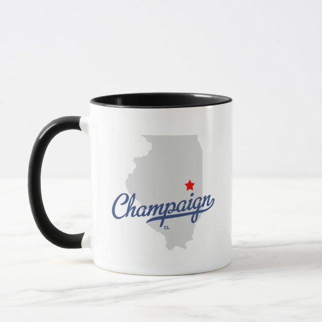 ChampaignIllinois IL skjorta Mugg (Vänster)