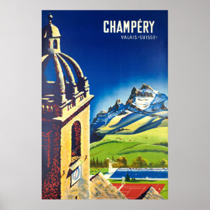 Champéry, Valais,Suisse,Ski Poster