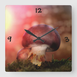 Champignon Fyrkantig Klocka