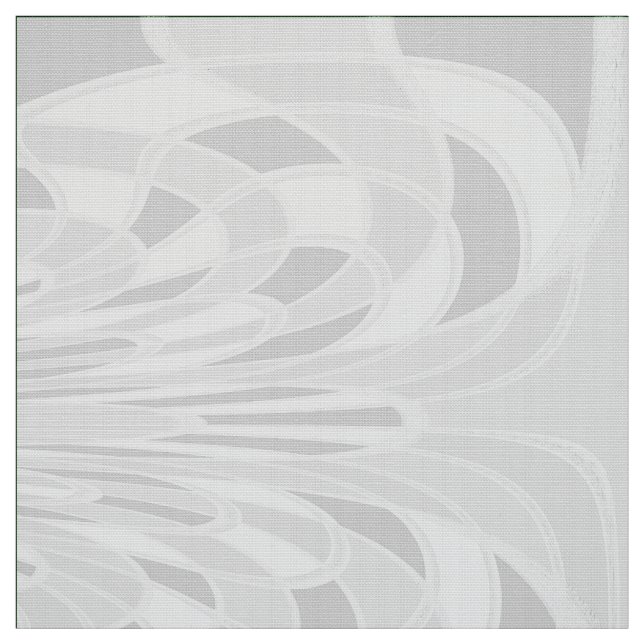 Champinjon abstrakt - vit - tyg (Provkarta)