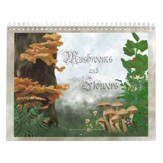 Champinjon och blommor kalender (Omslag)