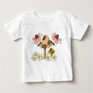 Champinjoner och blommor tee