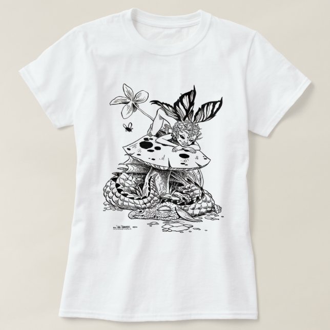 champinjonfarie och sova draketshirten tröja (Design framsida)
