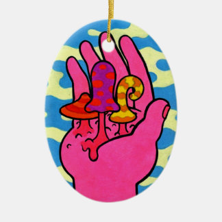 Champinjonsvårmod #3 julgransprydnad keramik