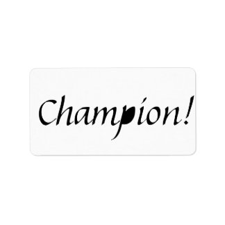 Champion Adressetikett