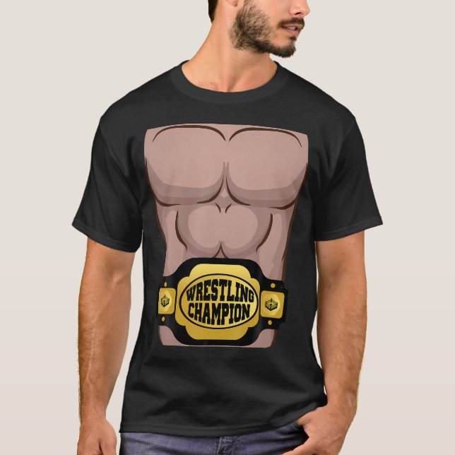 Champion Bälte Wrestler Costume Halloween Shirt Ki T Shirt (Framsida)