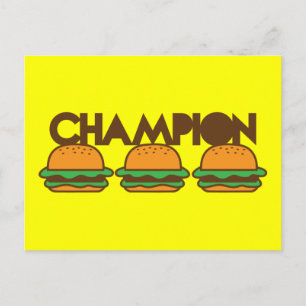 CHAMPION BURGERS Yum! Vykort