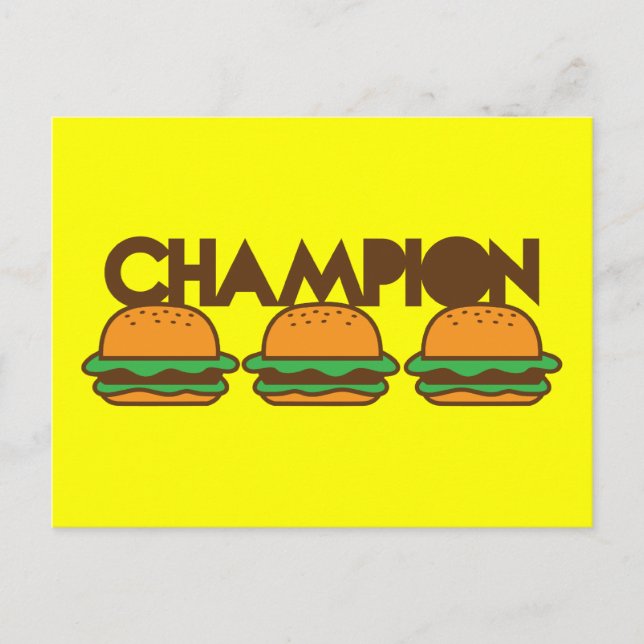 CHAMPION BURGERS Yum! Vykort (Framsida)