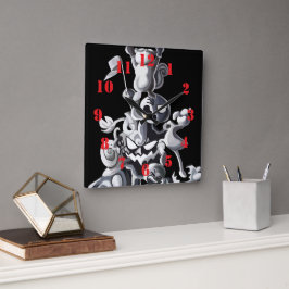 Champion By Squid Fear City Fyrkantig Klocka