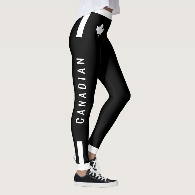 Champion Canadian White Maple on Black (crust) Leggings (Höger)