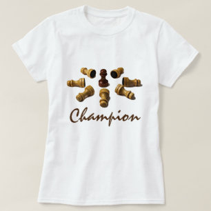 Champion chess Pawns lustiga anpassade Tee Shirt