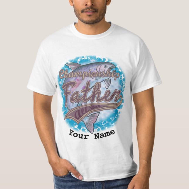 Champion Fishing Far anpassningsbar T-Shirt (Framsida)
