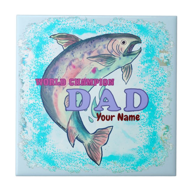 Champion Fishing Pappa panel Kakelplatta (Framsidan)