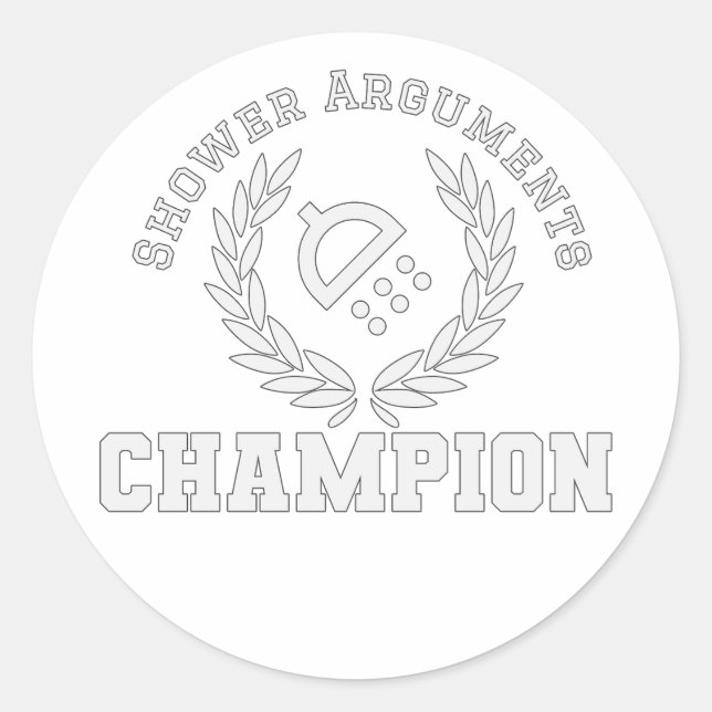 Champion för visningsargument runt klistermärke (Framsida)