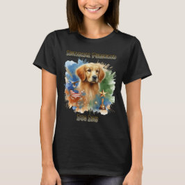 Champion Golden Retriever Sparkles med trofé T Shirt