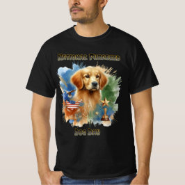 Champion Golden Retriever Sparkles med trofé T Shirt
