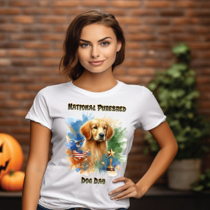 Champion Golden Retriever Sparkles med trofé T Shirt