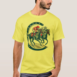 Champion Horse and Jockey Logotyp for Event Banner T Shirt