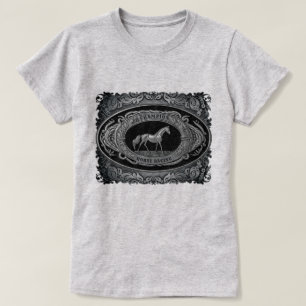 Champion Horse Tävla Event Land Western Buckle T Shirt