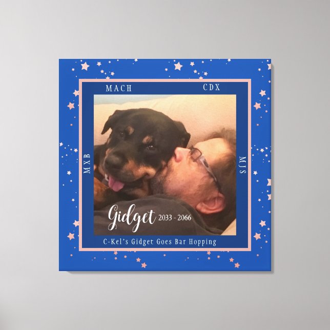 Champion Hund Photo Titles Firande Kanvastryck (Framsida)