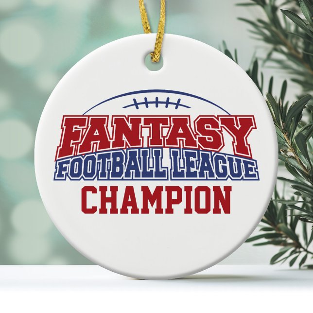 Champion i Fantasy Football League Julgransprydnad Keramik (Personalized Christmas Ornament - Fantasy Football League)