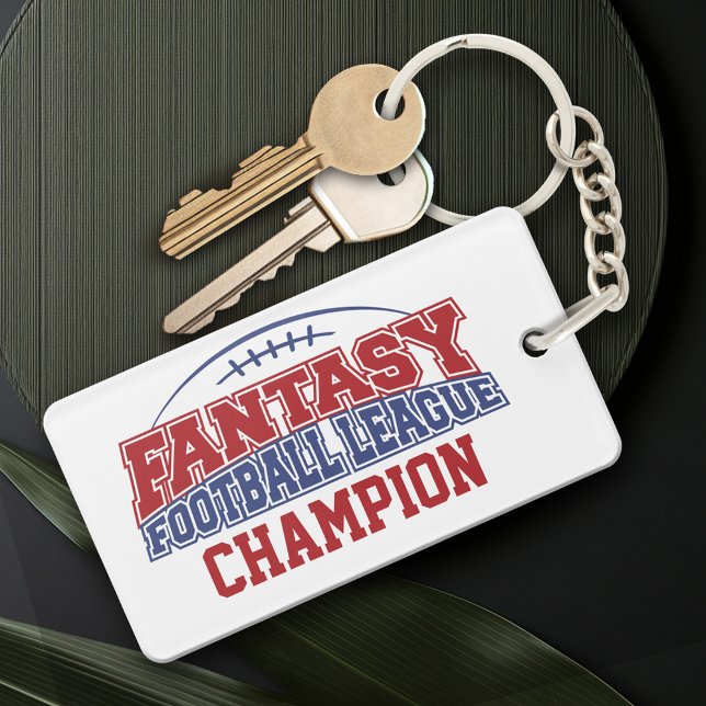 Champion i Fantasy Football League Nyckelring (Personalized Keychain - fantasy football champion)