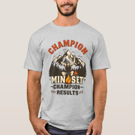Champion Mindset, Champion Results gym-etikett T-S T Shirt