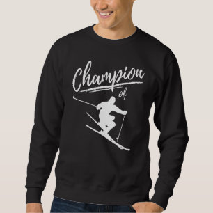 Champion of Ski Skiing Downhill Skiing Piste Ski Lång Ärmad Tröja