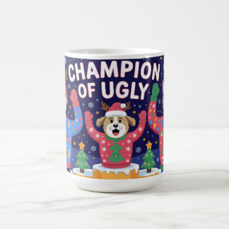 Champion of Ugly Christmas Sweater Kaffemugg