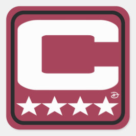 Champion Patch - AZ Red Sticker Fyrkantigt Klistermärke