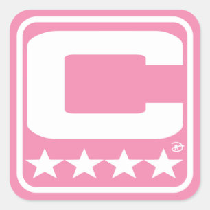 Champion Patch - BC Awareness Rosa Sticker Fyrkantigt Klistermärke