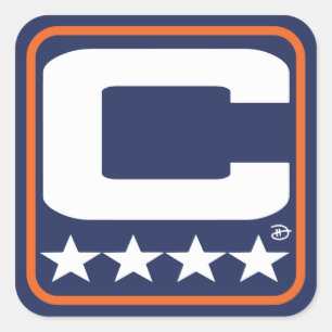 Champion Patch - CHI Blue Sticker Fyrkantigt Klistermärke