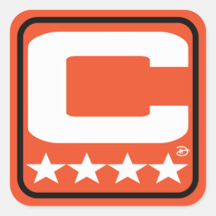 Champion Patch - CIN Orange Sticker Fyrkantigt Klistermärke