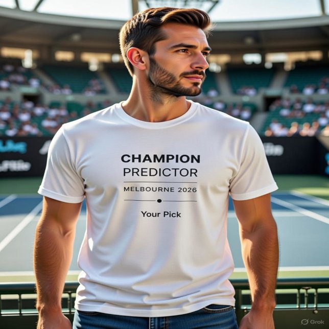 Champion Predictor – Melbourne 2026 Tennis  T Shirt (Skapare uppladdad)