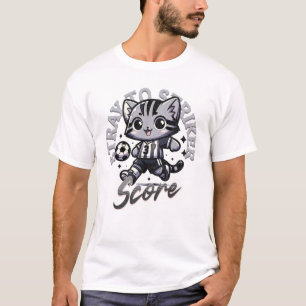 Champion Striker Cat: Kattdjur Soccer Star T Shirt
