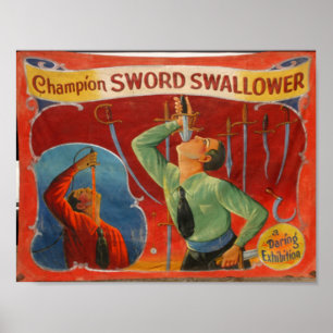 Champion Sword Swallower Poster