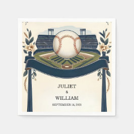 Champion Team Boll Fält Pitch Baseball Bröllop Pappersservett