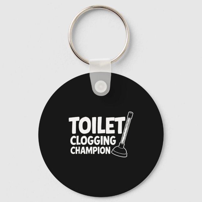 Champion Toilet Clogging World Nyckelring (Framsida)