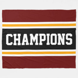 CHAMPIONER Athletic Bold Black Gult Rand Fleecefilt