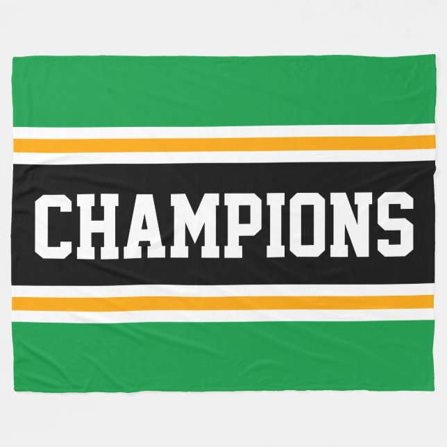 CHAMPIONER Athletic Bright Grönt Black Rand Fleecefilt (Framsidan (Horisontell))