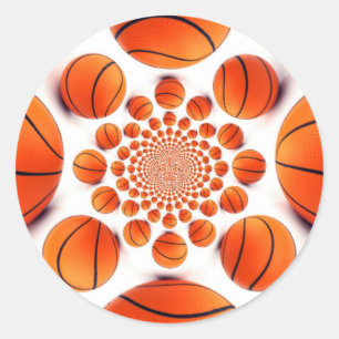 Championernas basketmatch: Court Vision Kaleida Runt Klistermärke