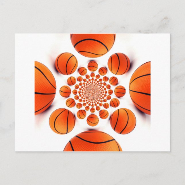 Championernas basketmatch: Court Vision Kaleida Vykort (Framsida)