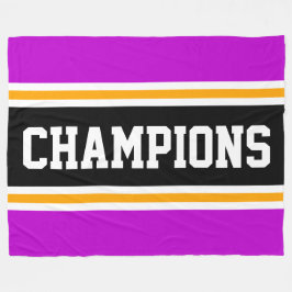 CHAMPIONRoligt Athletic Bright Rosa Black Rand Fleecefilt