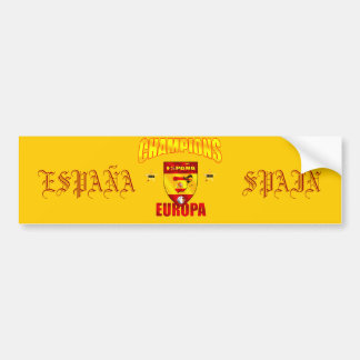 Champions Europa Spain-redskap för España fläkt Bildekal